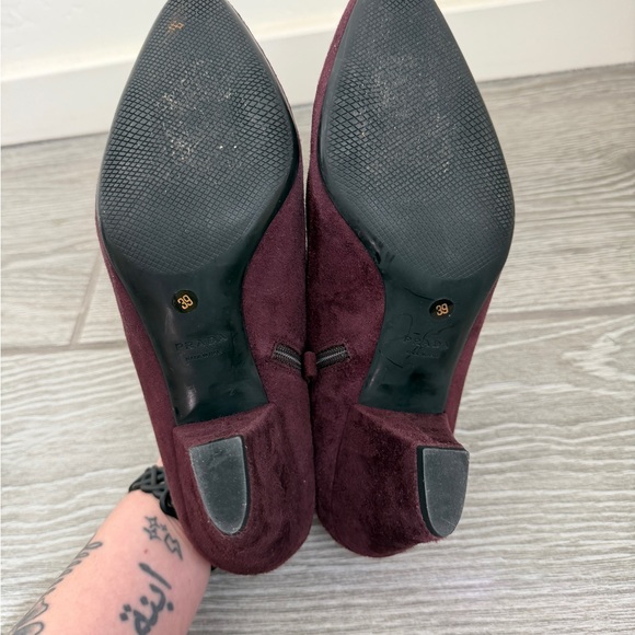 Prada Maroon Ankle Boots - Picture 6 of 15